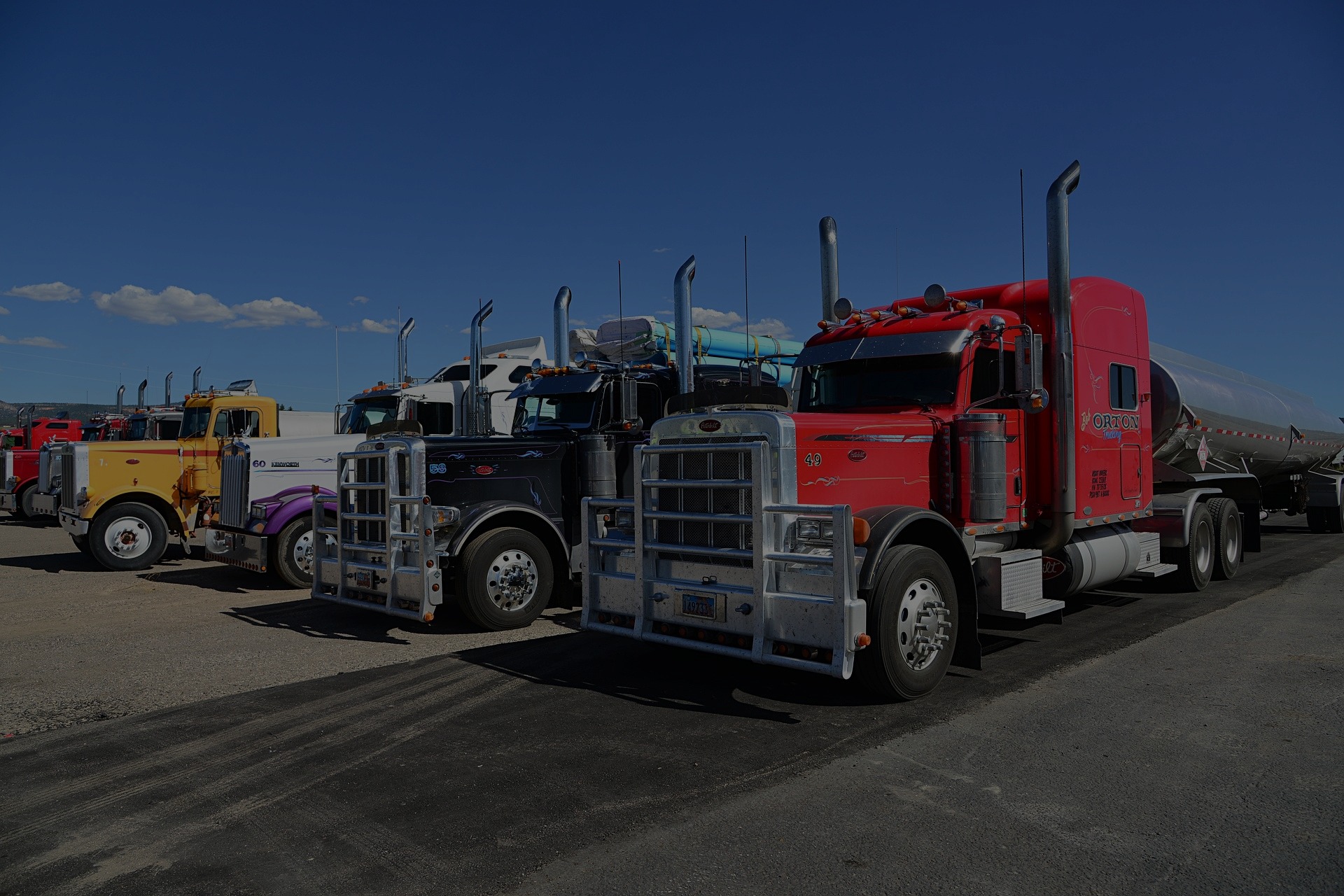 Cabs and container chassis trailers of 20, 40, tri, and quads